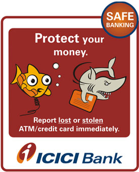 Report lost or stolen ATM/ credit card
